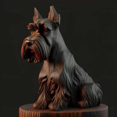 3D model Zwergschnauzer dog (STL)